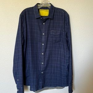 Descendant of Thieves Blue Plaid Button Down Shirt